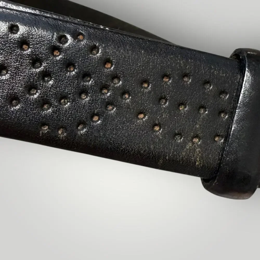 Claudio Orciani Black Leather Belt